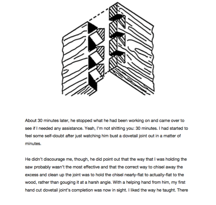 The Carpenter's Apprentice dovetail how-to woodworking story